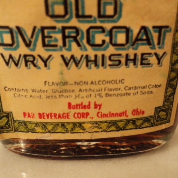 antique novelty bottle "Old Overcoat" - Picture 3 of 4